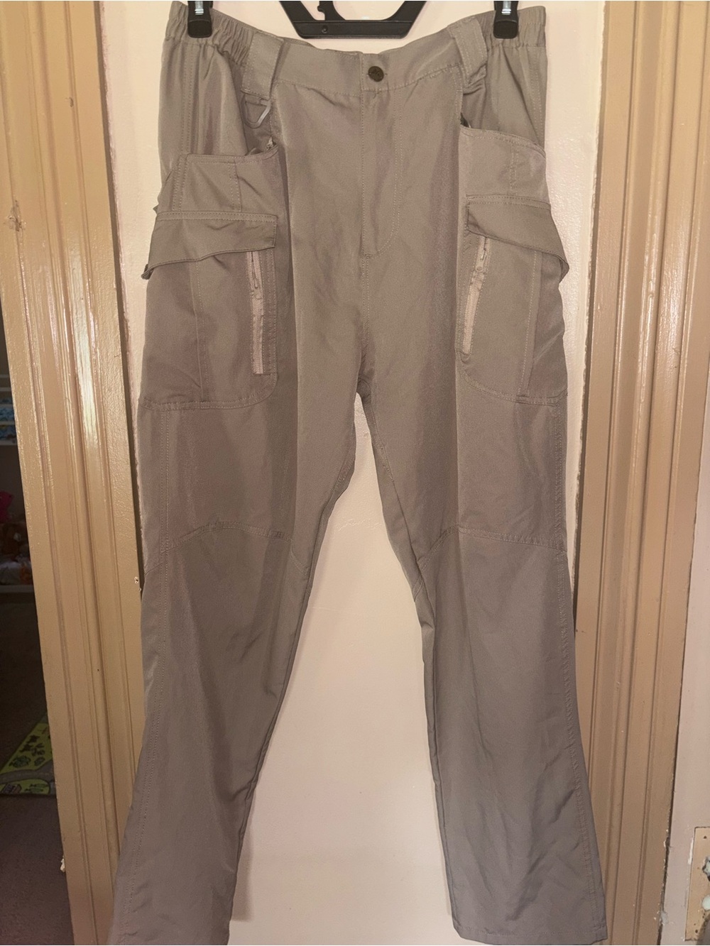 Men's Cargo Pants in Light Taupe - Utility Pocket Trousers